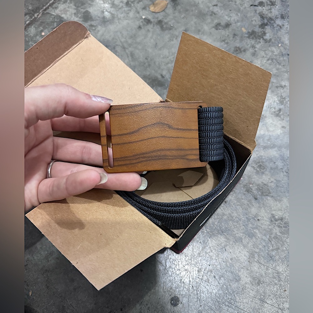 GRIP6 Navy/Wood Belt Men’s